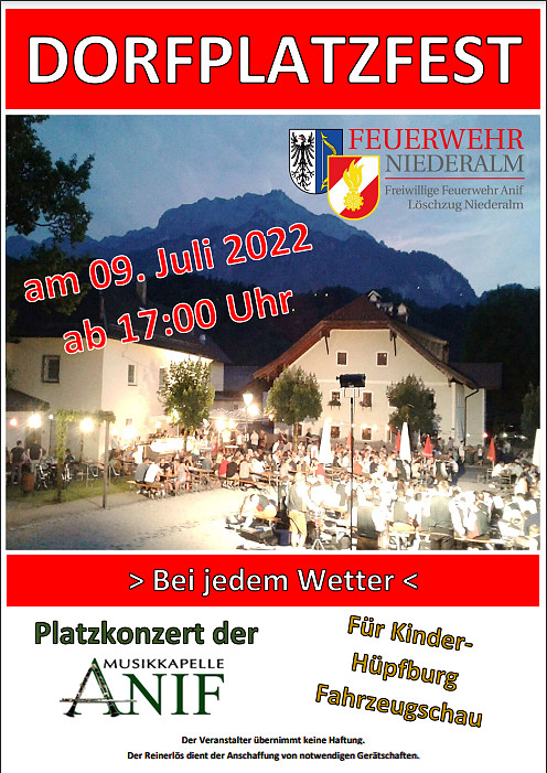 Niederalmer Dorfplatzfest 2022