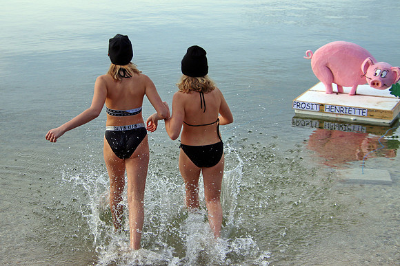 Silvesterschwimmen am Fuschlsee