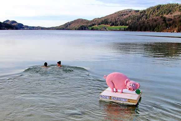 Silvesterschwimmen am Fuschlsee
