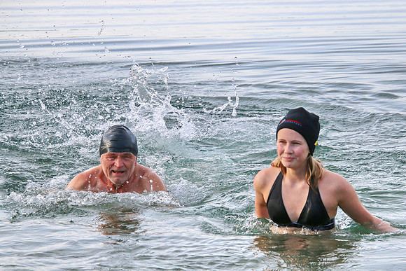Silvesterschwimmen am Fuschlsee