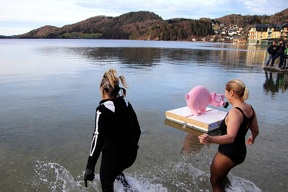 Silvesterschwimmen am Fuschlsee