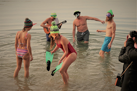 Silvesterschwimmen am Fuschlsee