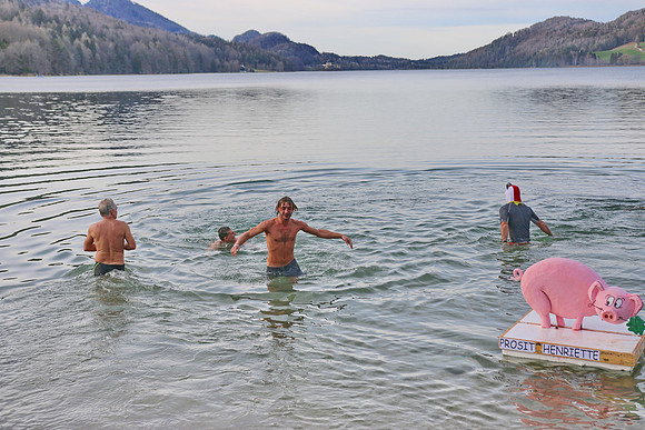 Silvesterschwimmen am Fuschlsee