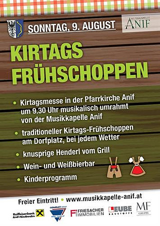 Kirtagsfrühschoppen der Musikkapelle Anif
