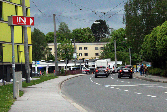 Polizei Grosseinsatz im Stadttei Lehen