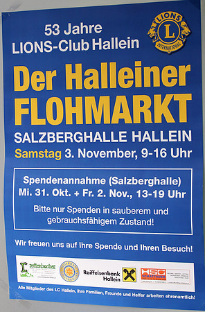 Vorbereitung Lions Club Flohmarkt - Hallein