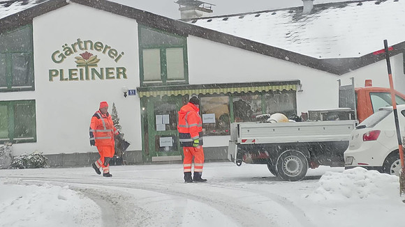 Die orangenen Engel von Hallein