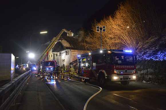 13.01.2022 Dachstuhlbrand in Hallein