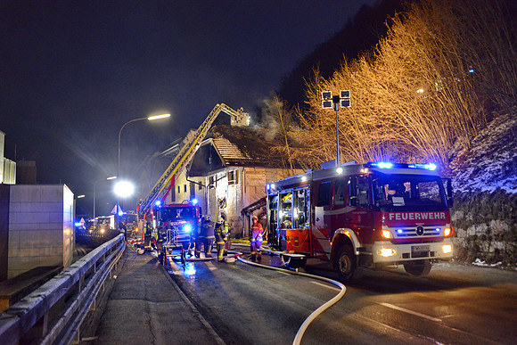 13.01.2022 Dachstuhlbrand in Hallein