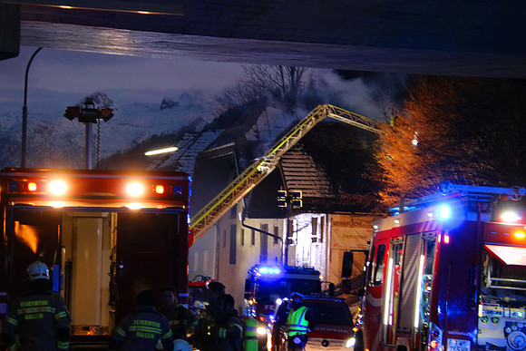 13.01.2022 Dachstuhlbrand in Hallein