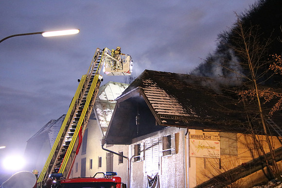 13.01.2022 Dachstuhlbrand in Hallein