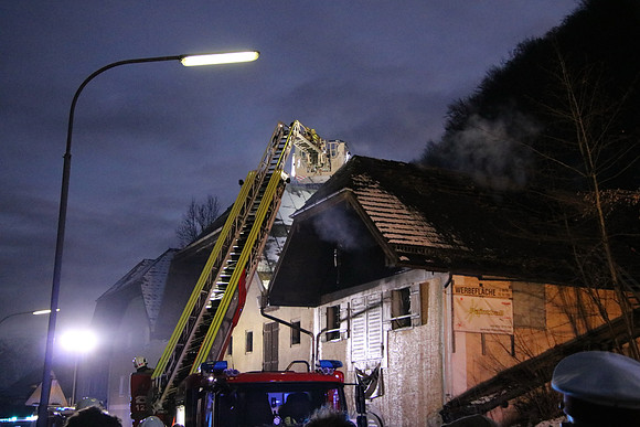 13.01.2022 Dachstuhlbrand in Hallein