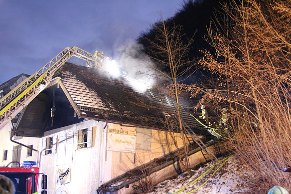 13.01.2022 Dachstuhlbrand in Hallein